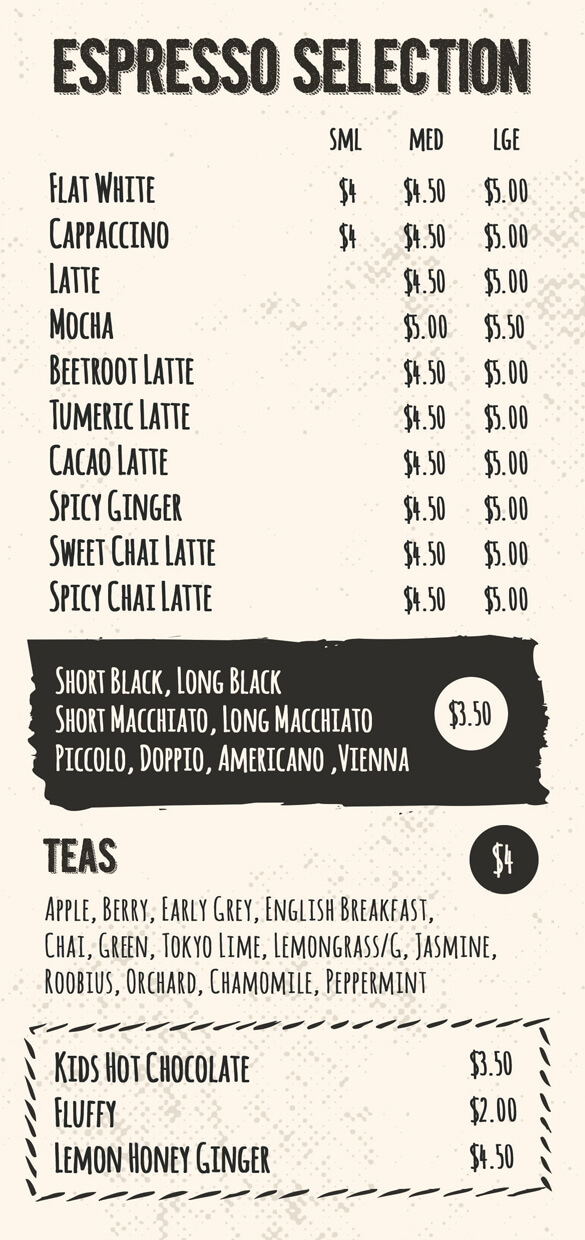 Menu • Quantum Vis • Something Yum For Everyone